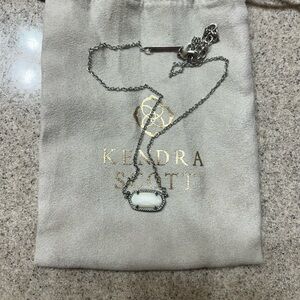 Kendra Scott Ivory Pearl Silver Chain Necklace